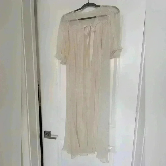 Vintage coquette Chiffon Coverup - Picture 2 of 3